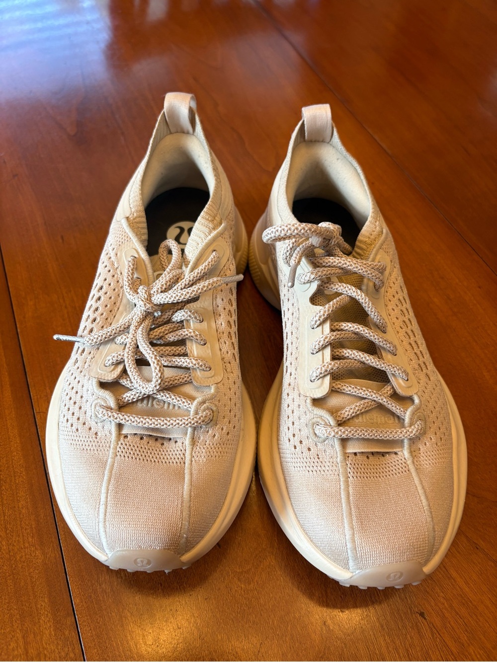 lululemon athletica Neutral Beige Knit Women's Athletic Sneakers
